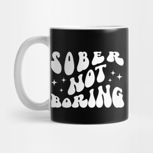 Sober Not Boring Wave Mug